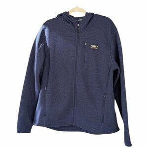L.L Bean Men’s Navy Utility Jacket with Hood Pre-Loved LARGE Reg Slightly Fitted